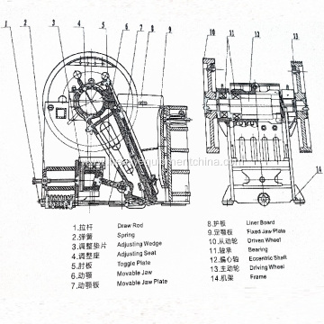 Diesel Engine Stone Crushing Jaw Crusher Machine